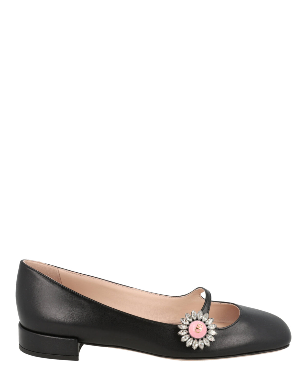 Valentino Valentino Womens Preshoes Crystal Daisy Mary Jane Ballet Flats
