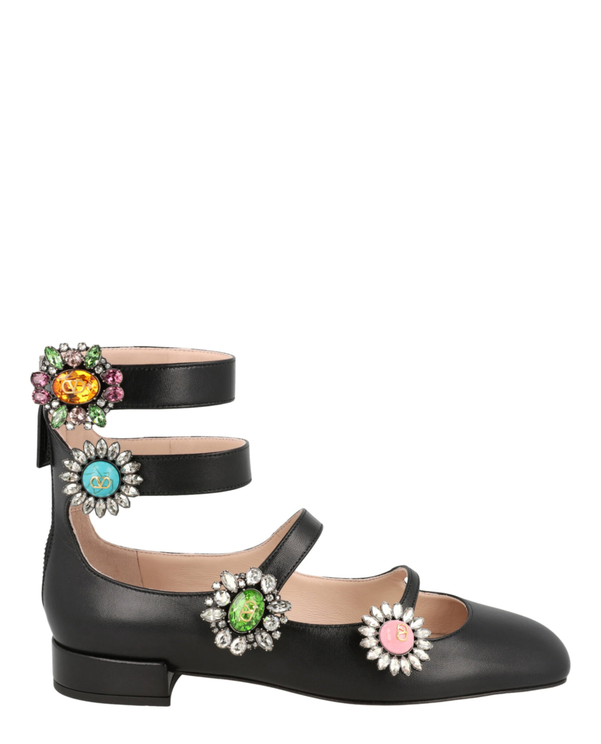 Valentino Valentino Womens Preshoes Crystal Daisy Ballet Flats