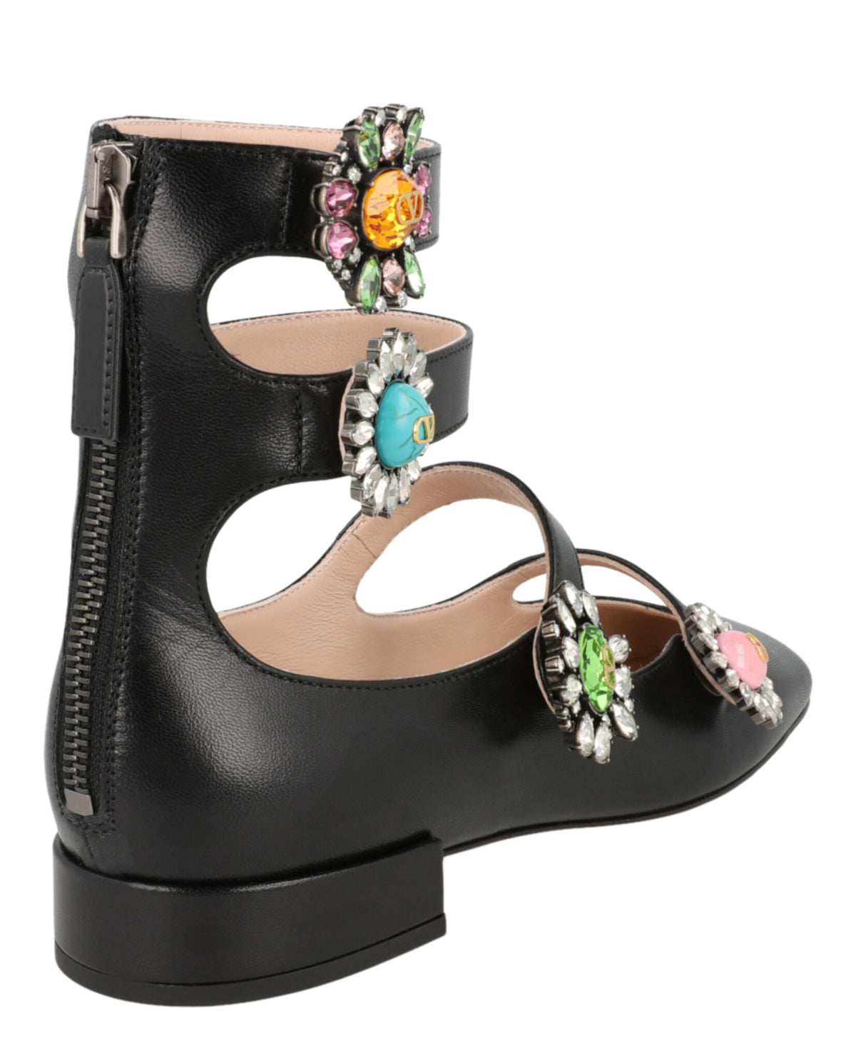 Valentino Valentino Womens Preshoes Crystal Daisy Ballet Flats