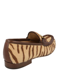 Valentino Valentino Womens VLogo Signature Zebra-Print Loafers