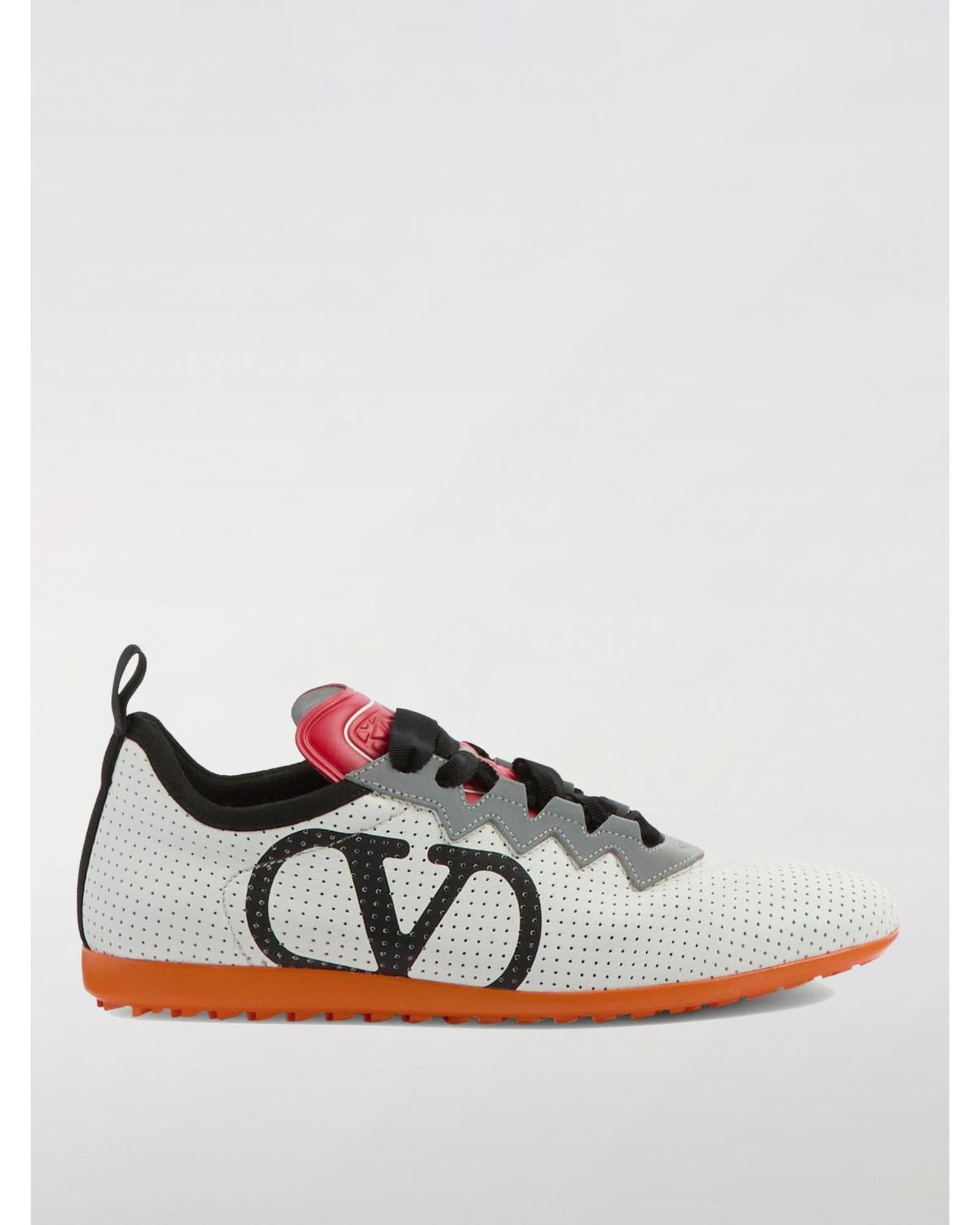 Valentino Garavani Open Sneaker Perforated Leather Women White