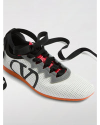 Valentino Garavani Open Sneaker Perforated Leather Women White