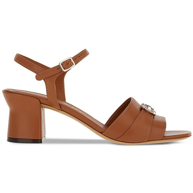 Ondina Gancini Womens Leather Ankle Strap Heels