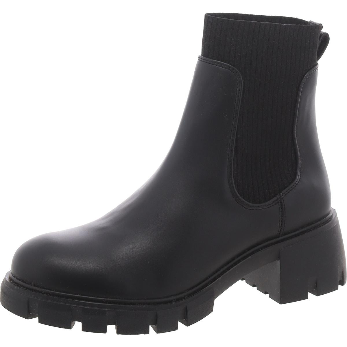 Hutch Womens Stretch Lugged Sole Chelsea Boots