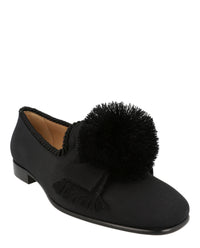 Valentino Valentino Mens Bowow Grosgrain And Pompom Loafers