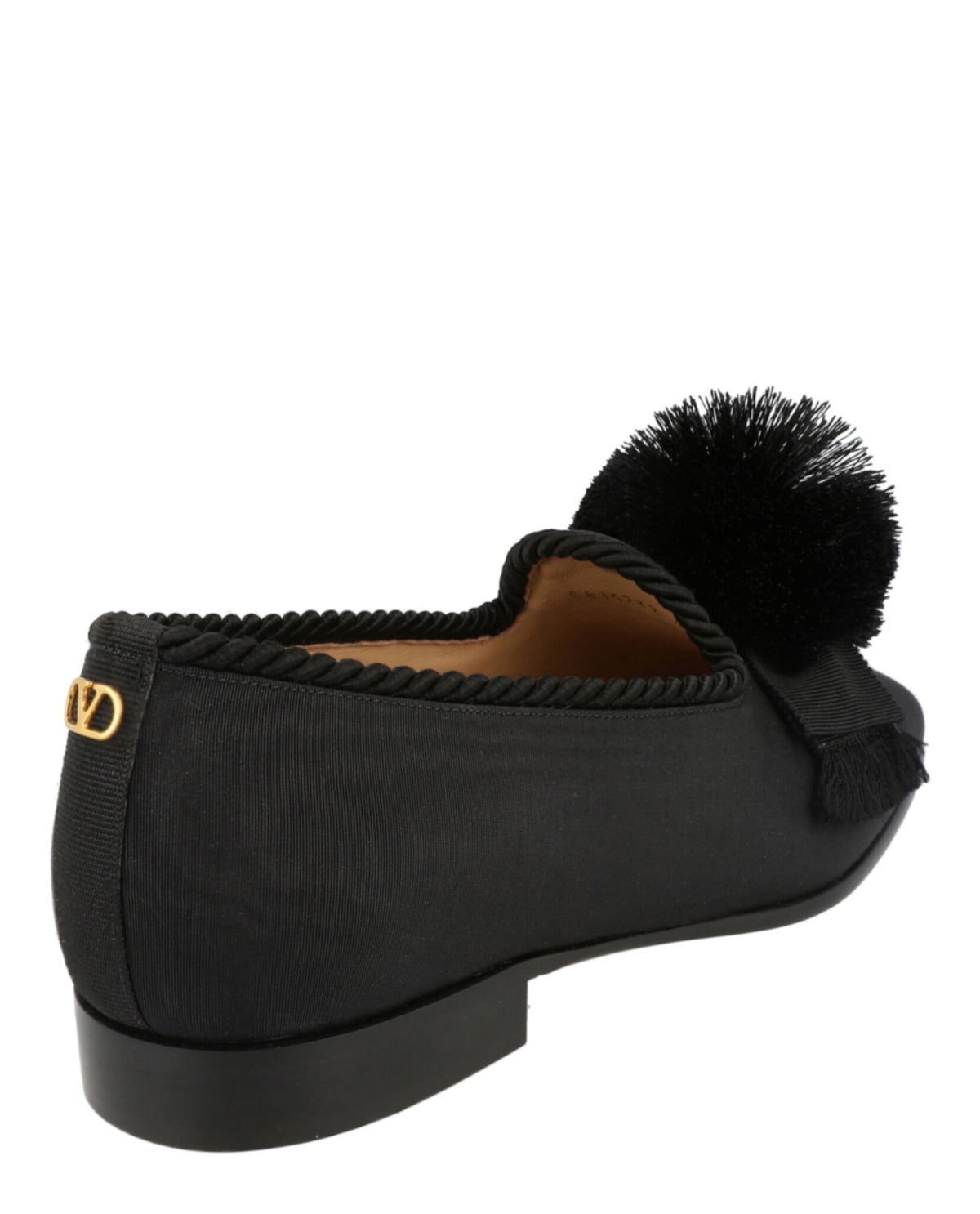 Valentino Valentino Mens Bowow Grosgrain And Pompom Loafers