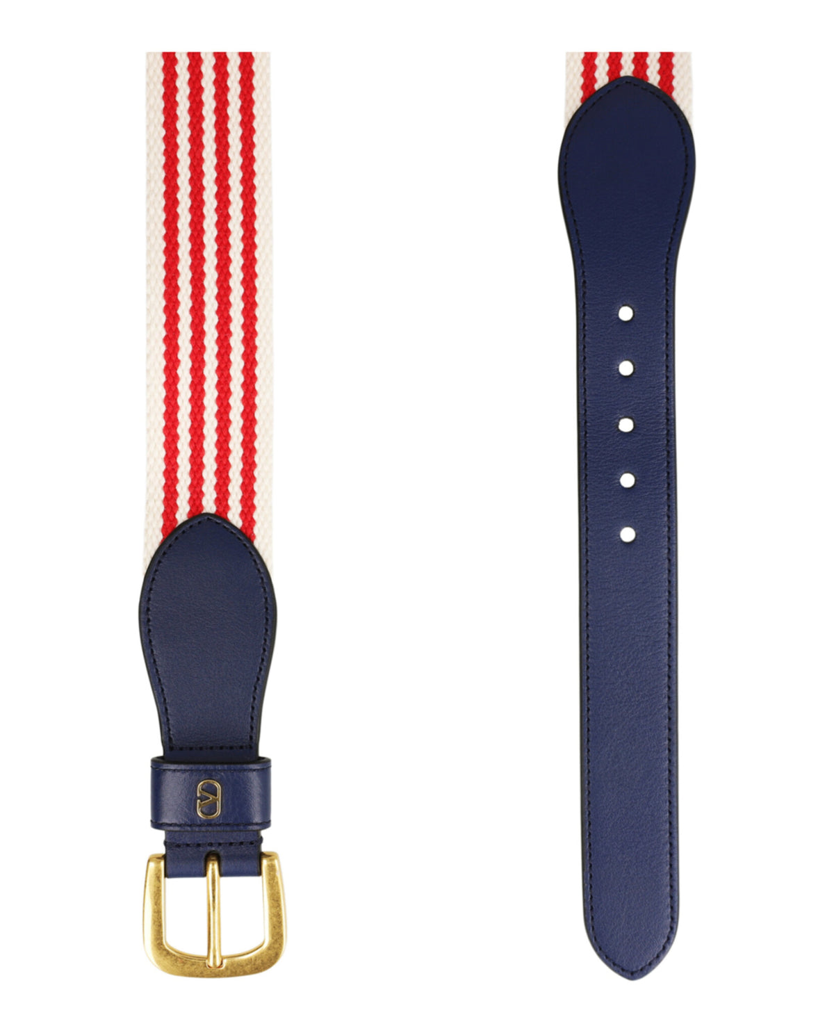 Valentino Valentino Mens VLogo Signature Striped Belt