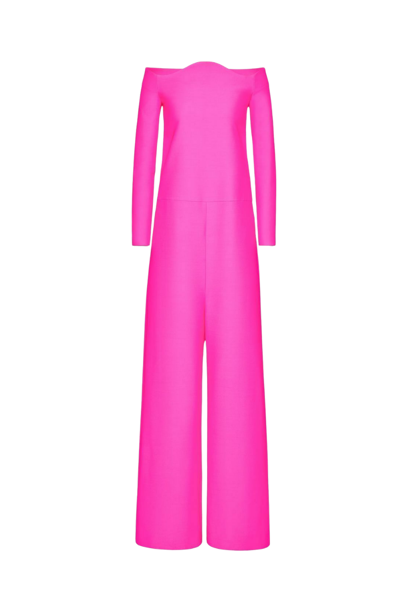 Valentino Garavani Valentino Wool And Silk Blend Jumpsuit Pink Pp 1B0Ve2421Cf_Uwt