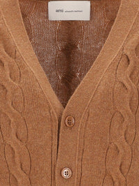 Ami Ami Women Camel Brown Wool Cardigan