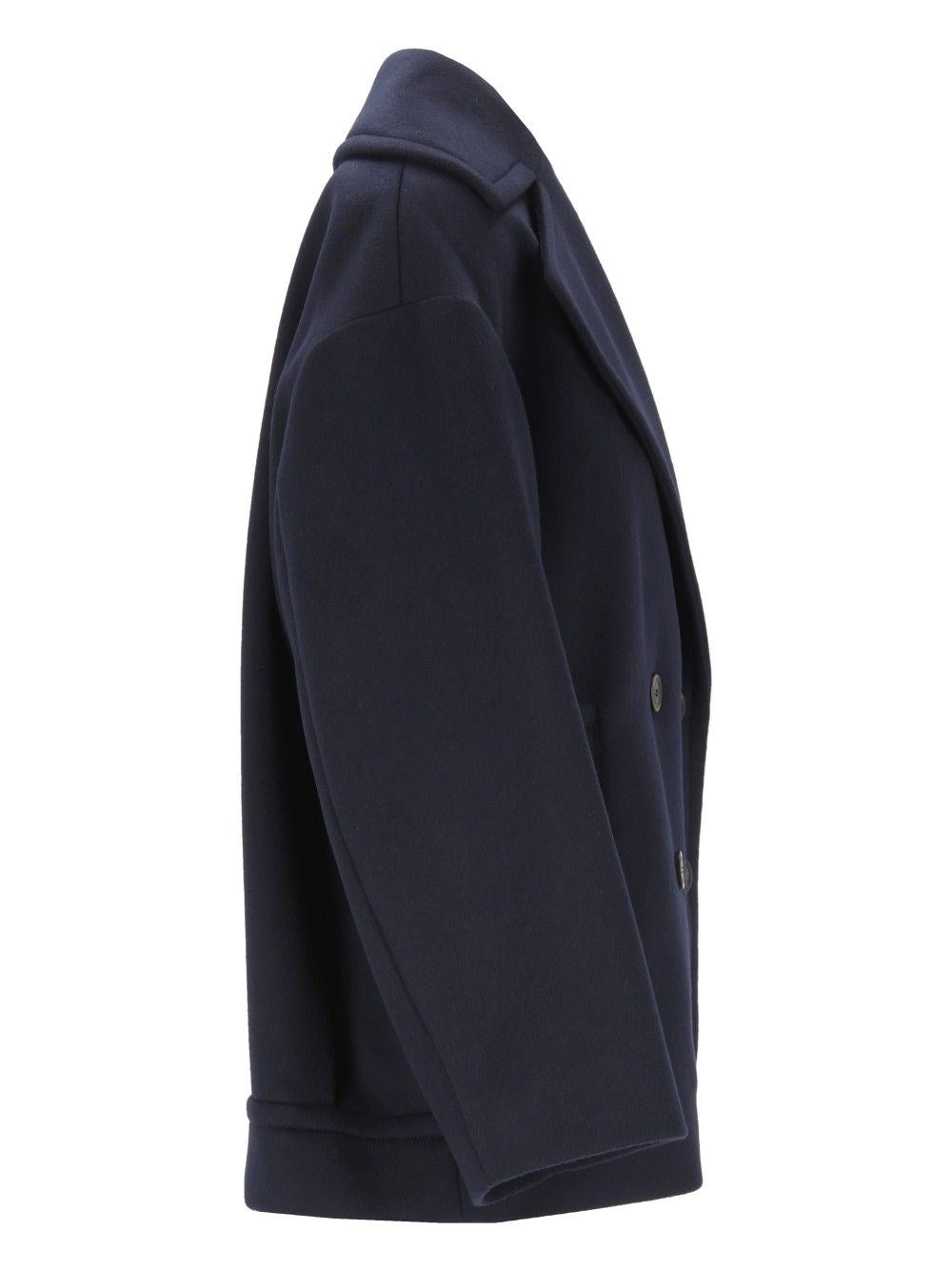 Weekend Max Mara Women Double-Breasted Double Wool Pea Coat