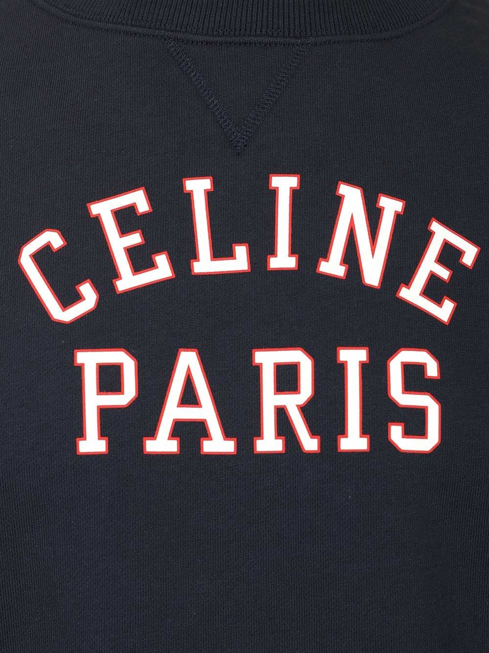 Celine Celine Men Crewneck Cotton Sweatshirt