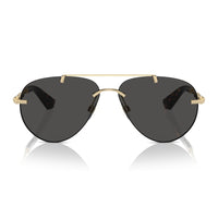 Burberry Sunglasses Aviator Rimless, Light Gold Frame and Dark Grey Lens BE3151110987