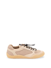 Prada Prada Men Speedrock Leather And Mesh Fabric Sneakers