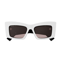 Gucci Sunglasses Square Full Rim, Shiny Black Frame and Grey Lens GG1842S001
