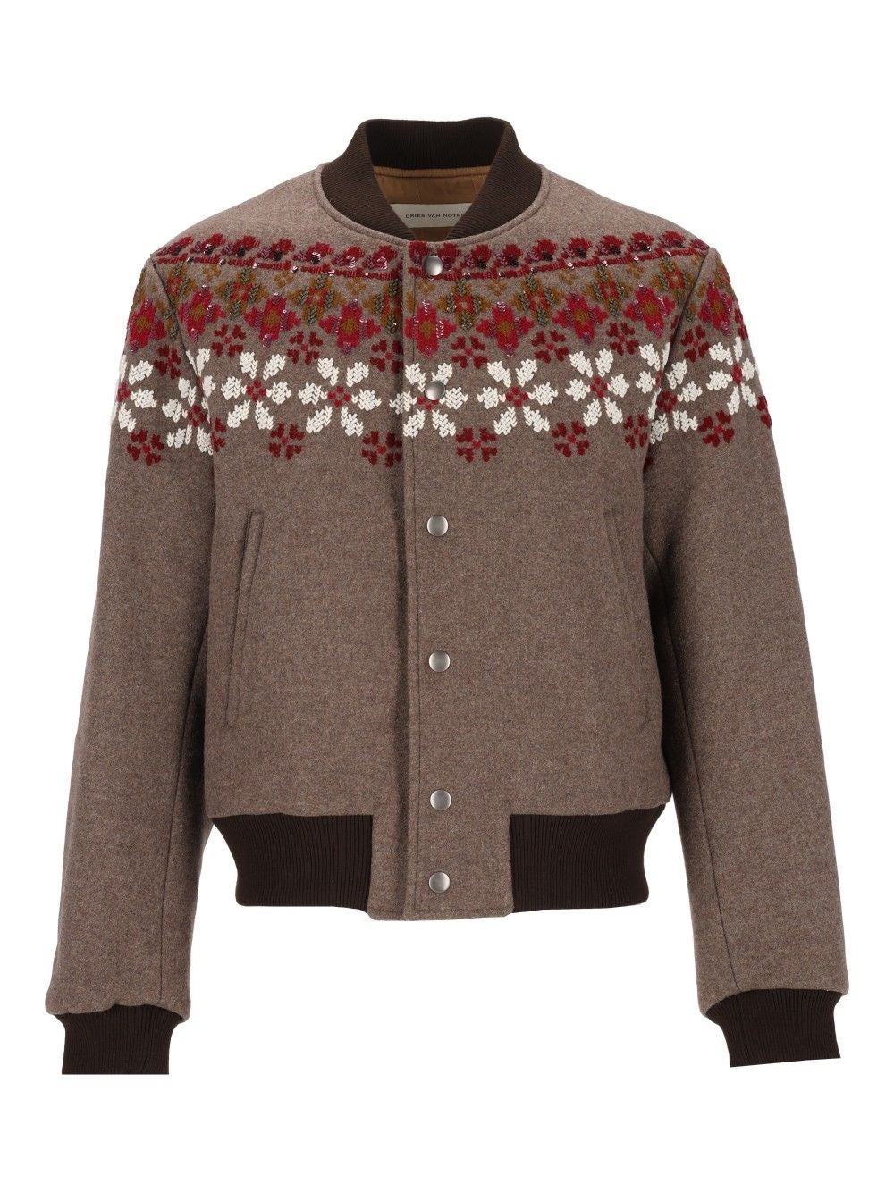 Dries Van Noten Men Valtor Bomber Jacket In Wool Blend
