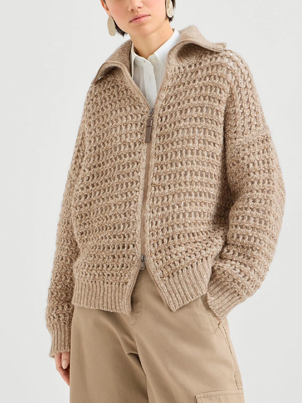 Brunello cucinelli Brunello Cucinelli Women Dazzling Net Cardigan