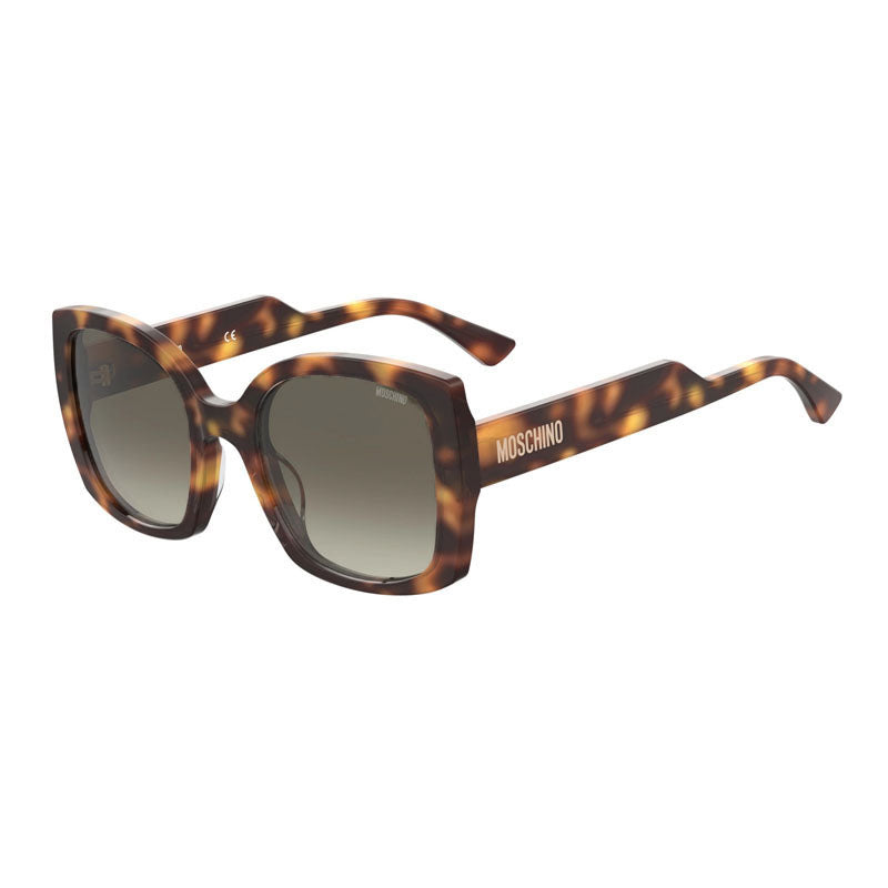 Moschino Sunglasses Square Full Rim, Havana Frame and Brown Gradient Lens MOS124/S005LHA
