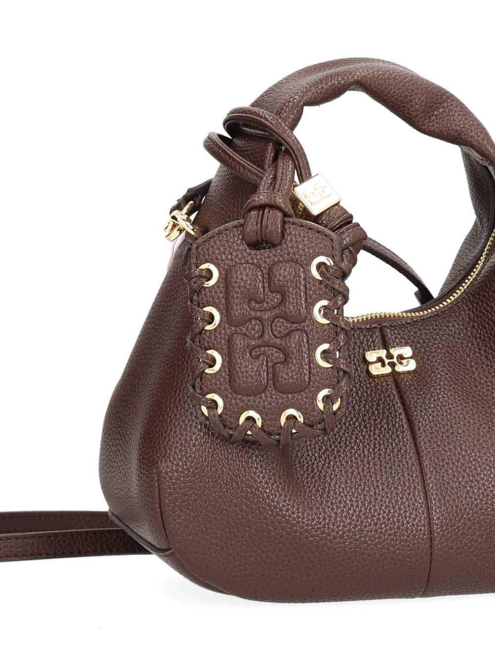Ganni Women Mini Shoulder Bag With Grained Finish