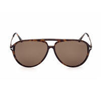 Tom Ford Tom Ford Sunglasses Aviator Full Rim, Dark Havana Frame and Polarized Roviex Lens FT090952H
