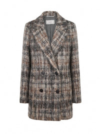 Peserico Women Double-Breasted Coat In Mohair Wool Blend