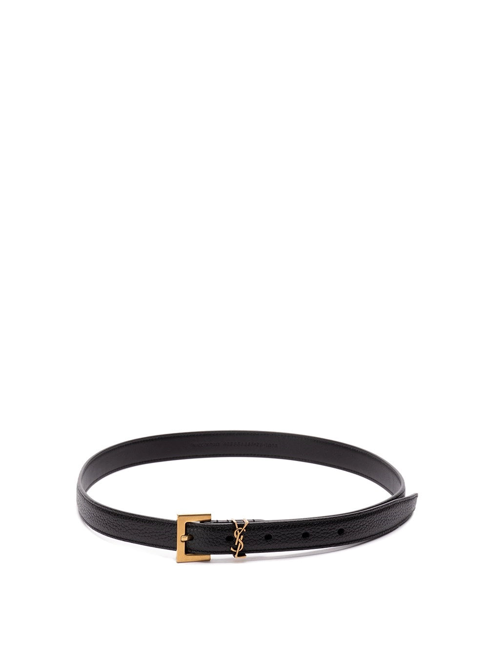 Saint laurent Saint Laurent Women Cassandre Thin Belt In Grained Leather