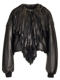 Alaïa Women Fringed Bomber Jacket