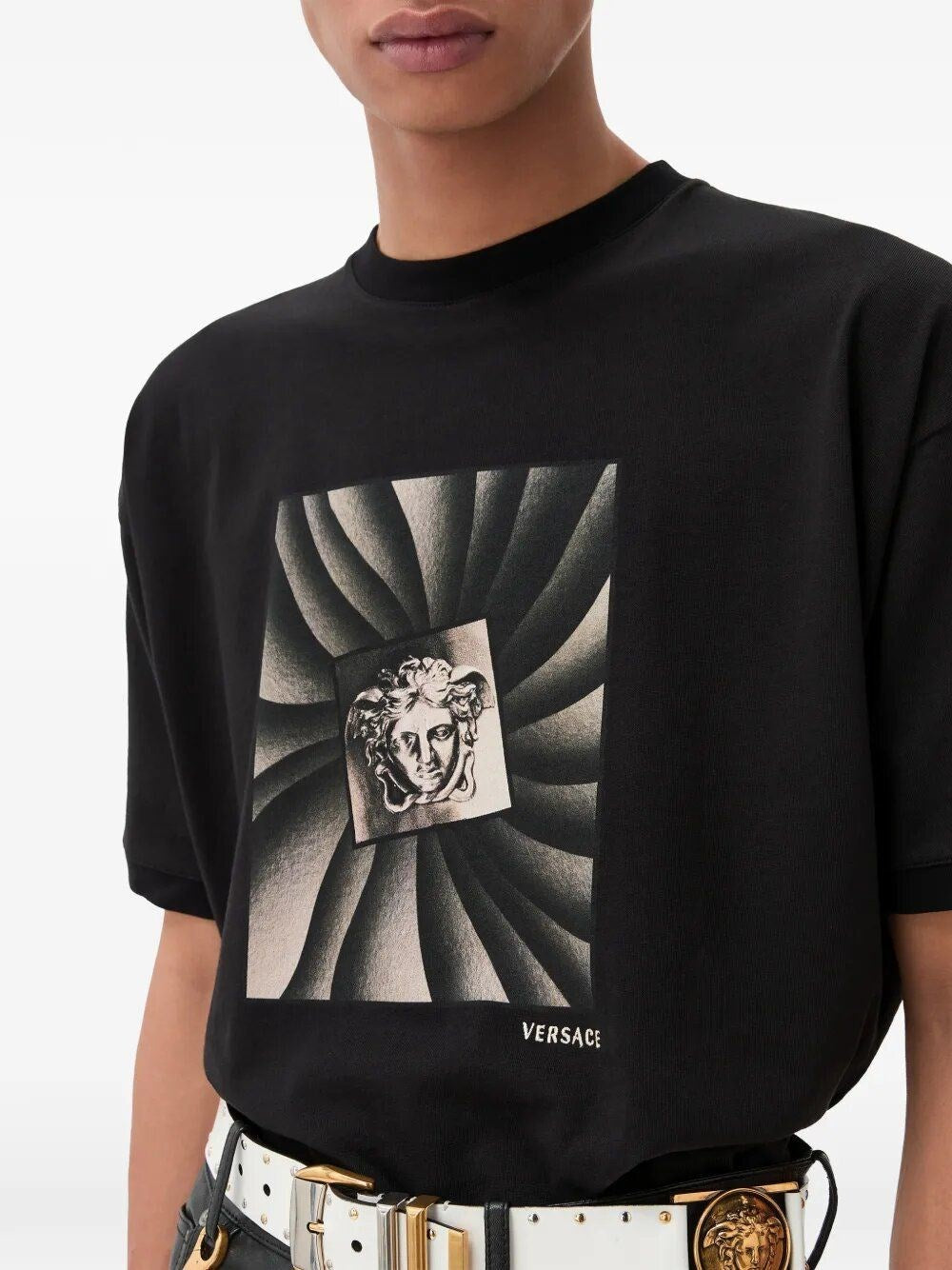 Versace Men Regular-Fit Cotton Jersey T-Shirt With Print