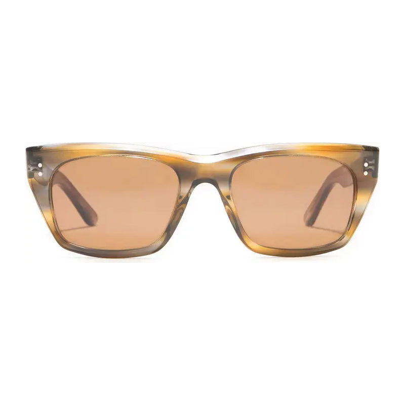 Celine Celine Sunglasses Square Full Rim, Striped Blue and Havana Frame and Roviex Lens CL40060F55J