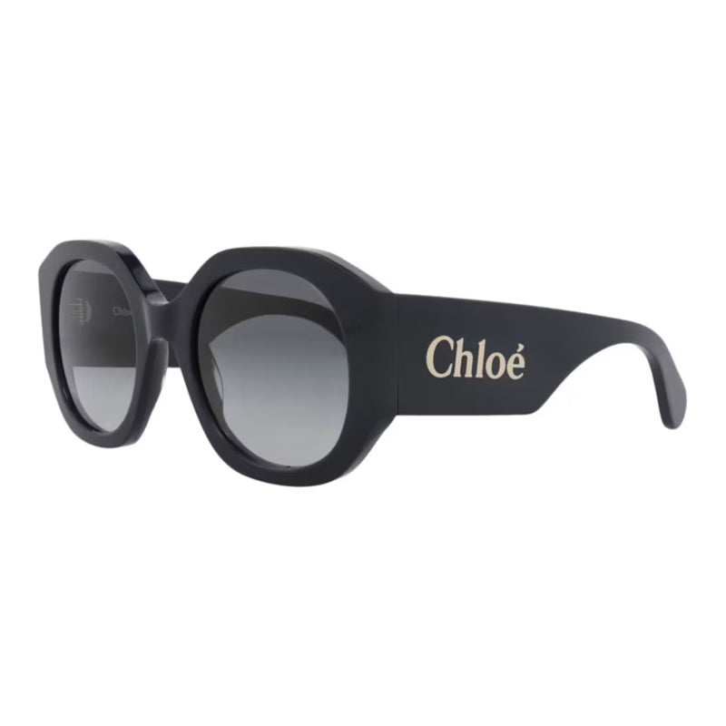 Chloe Sunglasses Square Full Rim, Blue Frame and Grey Gradient Lens CH0234S008