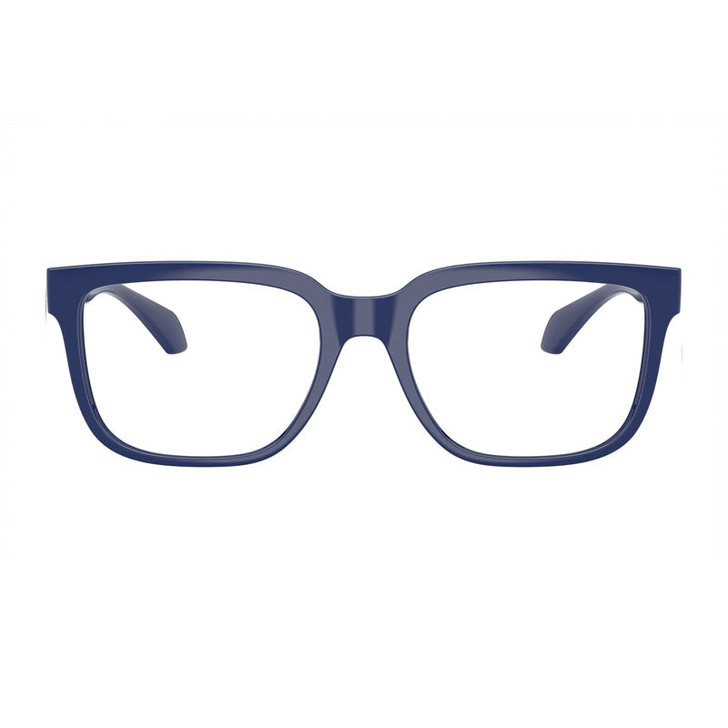 Versace Eyeglasses Square Full Rim, Blue Frame and Clear Demo Lenses Lens VE3377U5450