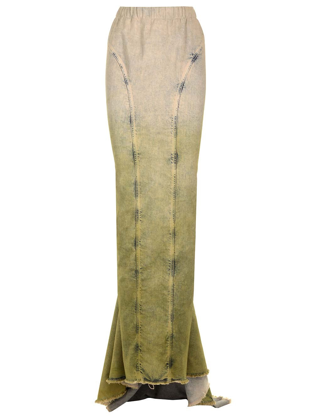 Moncler X Rick Owens Women Denim Mermaid Skirt