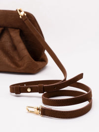 Themoirè Women Bios Medium Suede Croco Effect Clutch