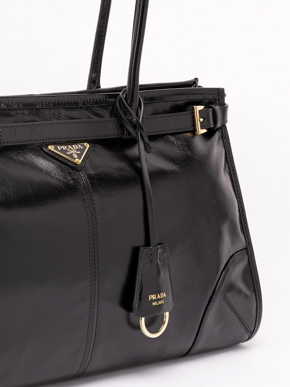 Prada Women Prada Bonnie Large Leather Bag