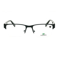 Lacoste Eyeglasses Rectangle Semi Rim, Matte Green Frame and Clear Demo Lenses Lens L2299N301