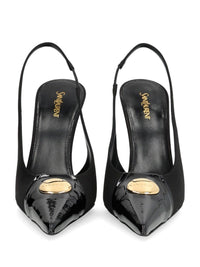 Saint Laurent Women Louis Décolleté In Patent Leather And Satin