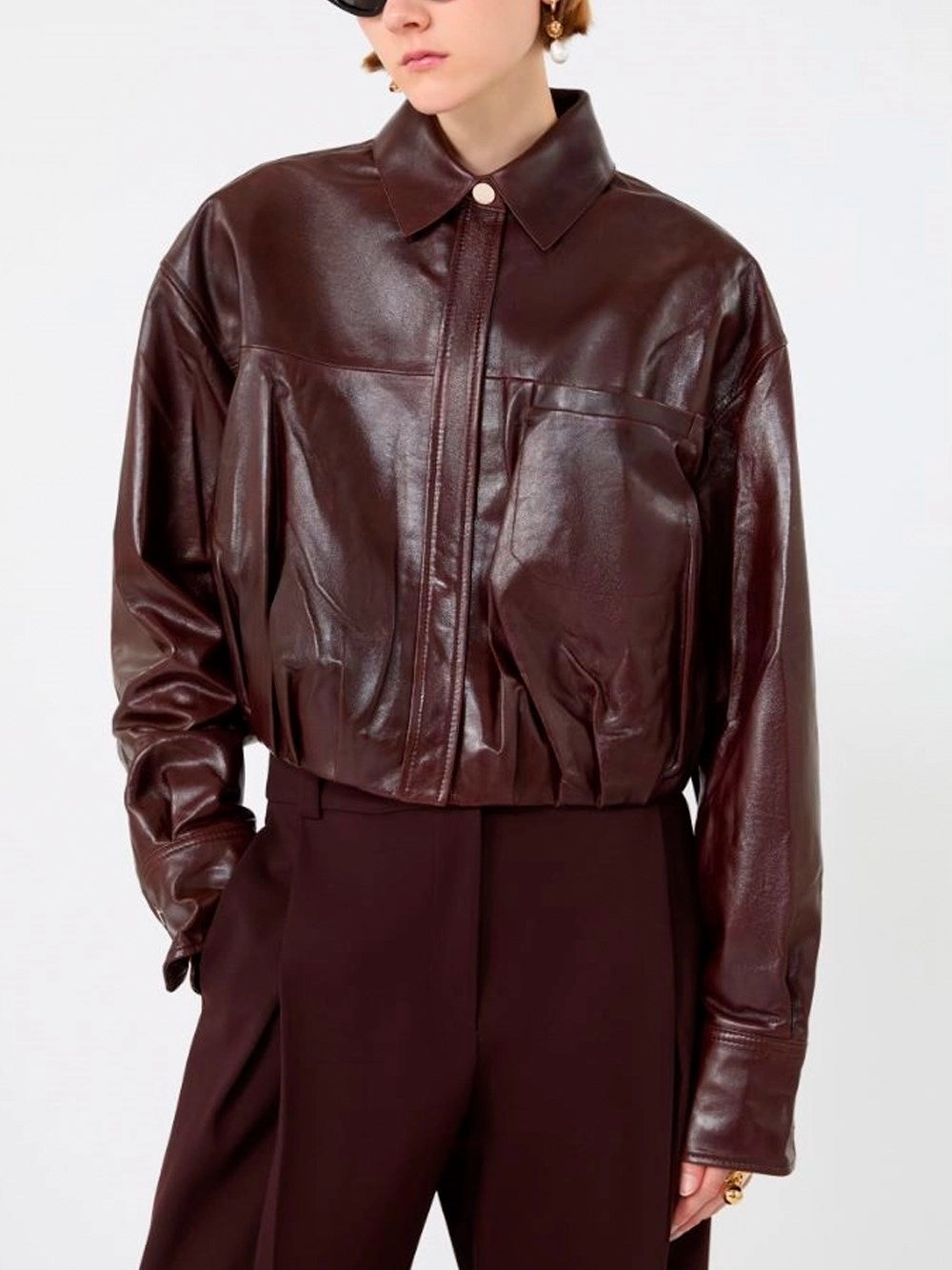 Sportmax Women `Liuti` Leather Jacket