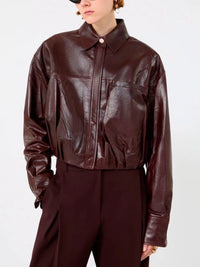 Sportmax Women `Liuti` Leather Jacket