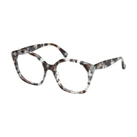 Max Mara Max Mara Eyeglasses Square Full Rim, Shiny Black Frame and Clear Demo Lenses Lens MM5082001