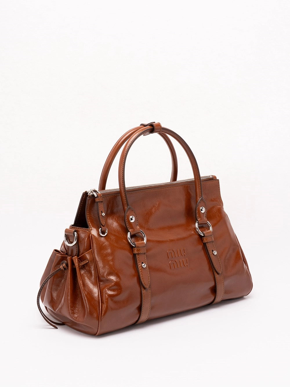 Miu Miu Women Shiny Leather Handbag
