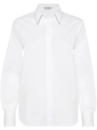 Brunello cucinelli Brunello Cucinelli Women Stretch Poplin Shirt With Monili