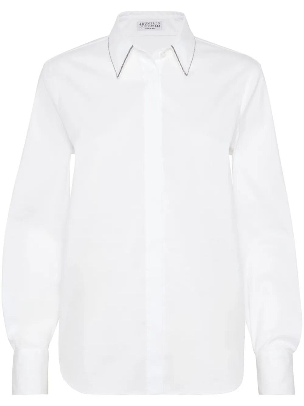Brunello cucinelli Brunello Cucinelli Women Stretch Poplin Shirt With Monili