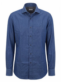 Brunello Cucinelli Men Cotton And Lyocell Shirt