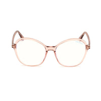 Tom Ford Eyeglasses Cat Eye Full Rim, Shiny Black Frame and Clear Blue Light Block Lens FT5577-B001