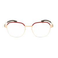 IC! Berlin Eyeglasses Round Full Rim, Rogochi Pop Rose-Gold Frame and Clear Demo Lenses Lens THEDAM16100810