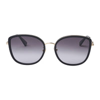 Gucci Sunglasses Square Full Rim, Black Gold Frame and Grey Gradient Lens GG0606SK001