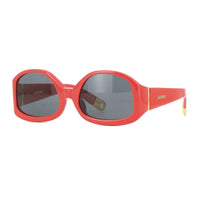 Jacquemus Sunglasses Geometric Full Rim, Shiny Black Frame and Brown Lens JAC/15C1
