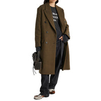 Acne Studios Acne Studios Checked Double-Breasted Wool Blend Coat Women