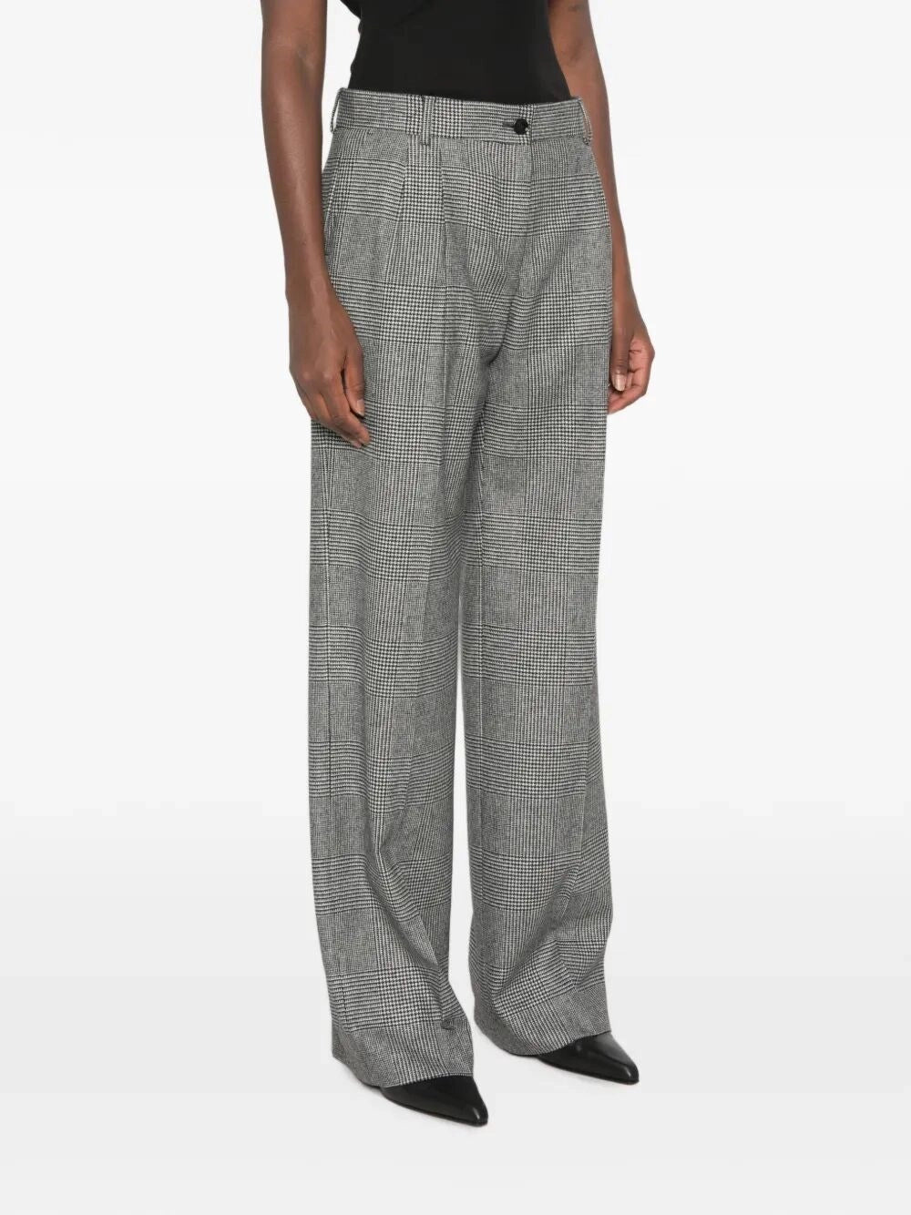 Dolce & Gabbana Women Glen Plaid Flannel Trousers