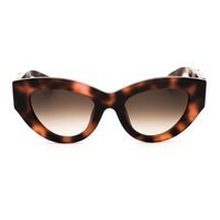 Roberto Cavalli Sunglasses Cat Eye Full Rim, Shiny Dark Havana Frame and Light Brown Lens SRC009M02BV