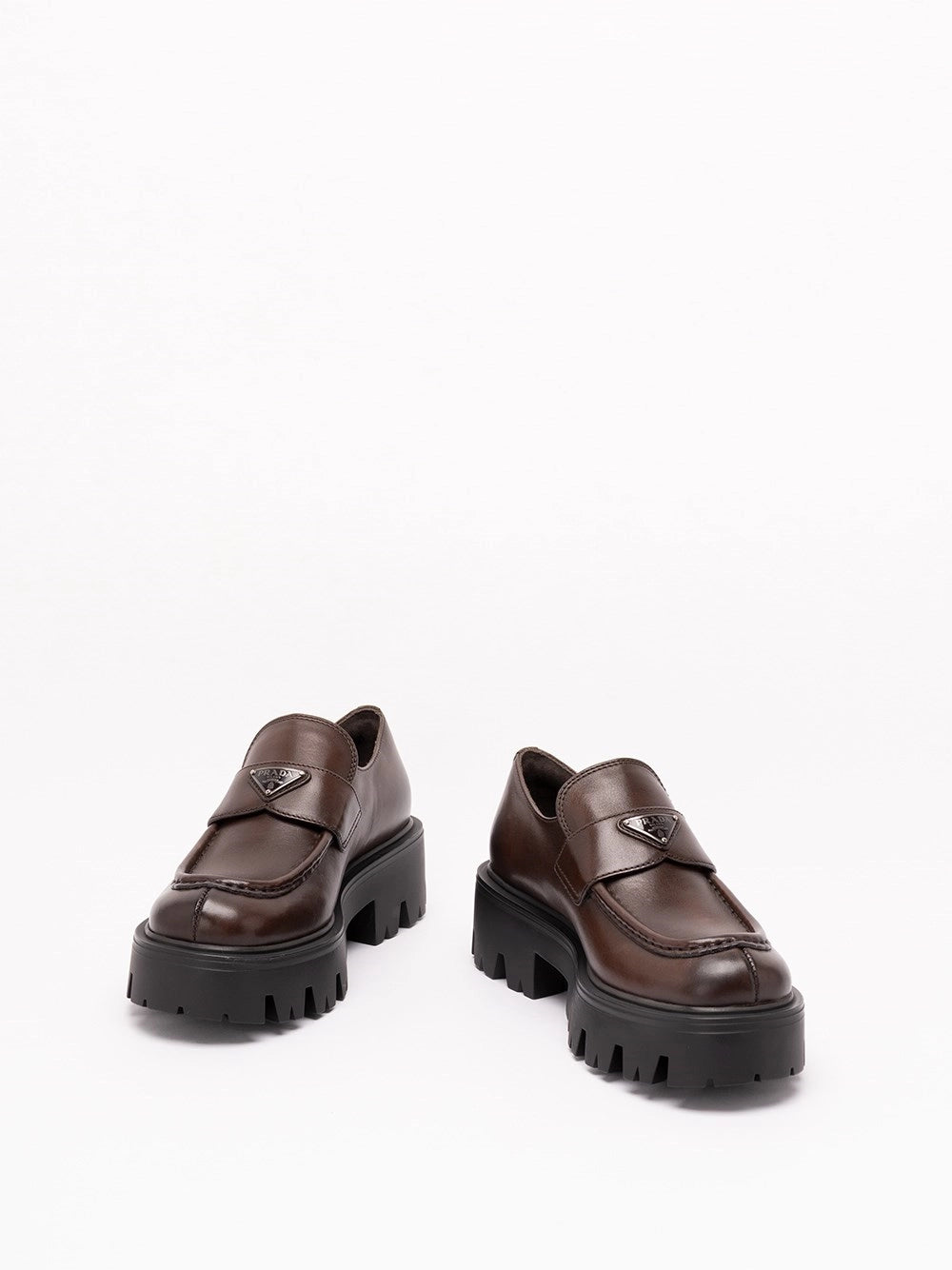 Prada Women Vintage Leather Loafers
